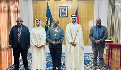 The Governor-General Of Papua New Guinea Accepts The Credentials Of The Ambassador From Qatar